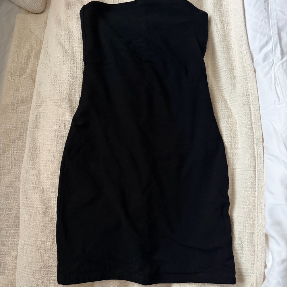 TNA Chill Black Strapless Dress